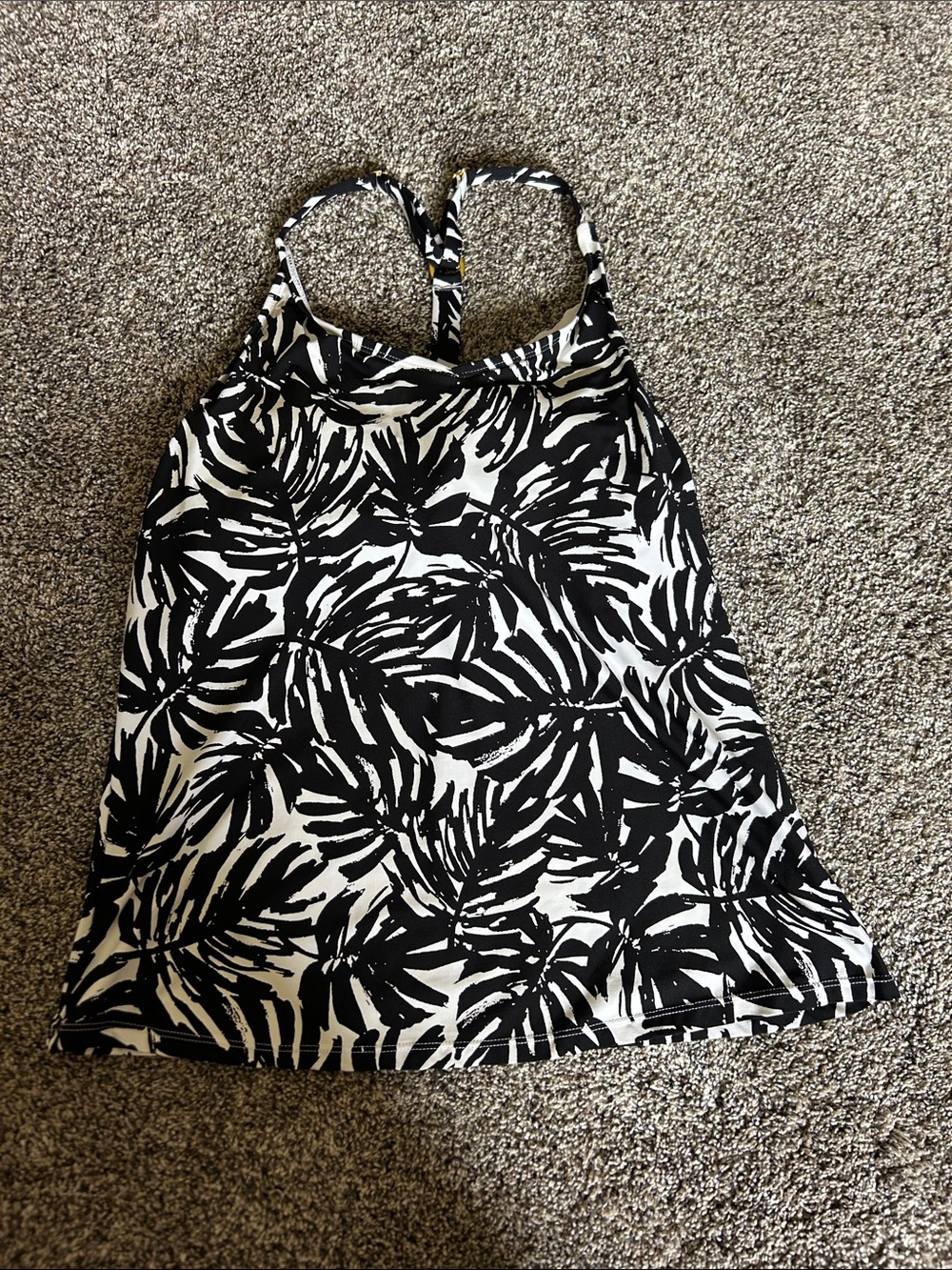 Black & White  Print swim top